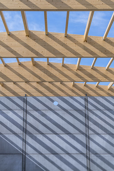 Funghi Valentina, 2017, Bologna, edificio realizzato con strutture miste in prefabbricato / legno / pannelli sandwich | BI Engineering